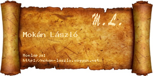 Mokán László névjegykártya